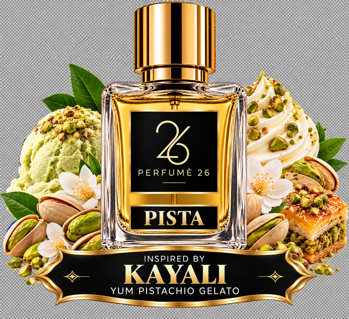 PISTA,   inspired by Kayali Yum Pistachio Gelato
