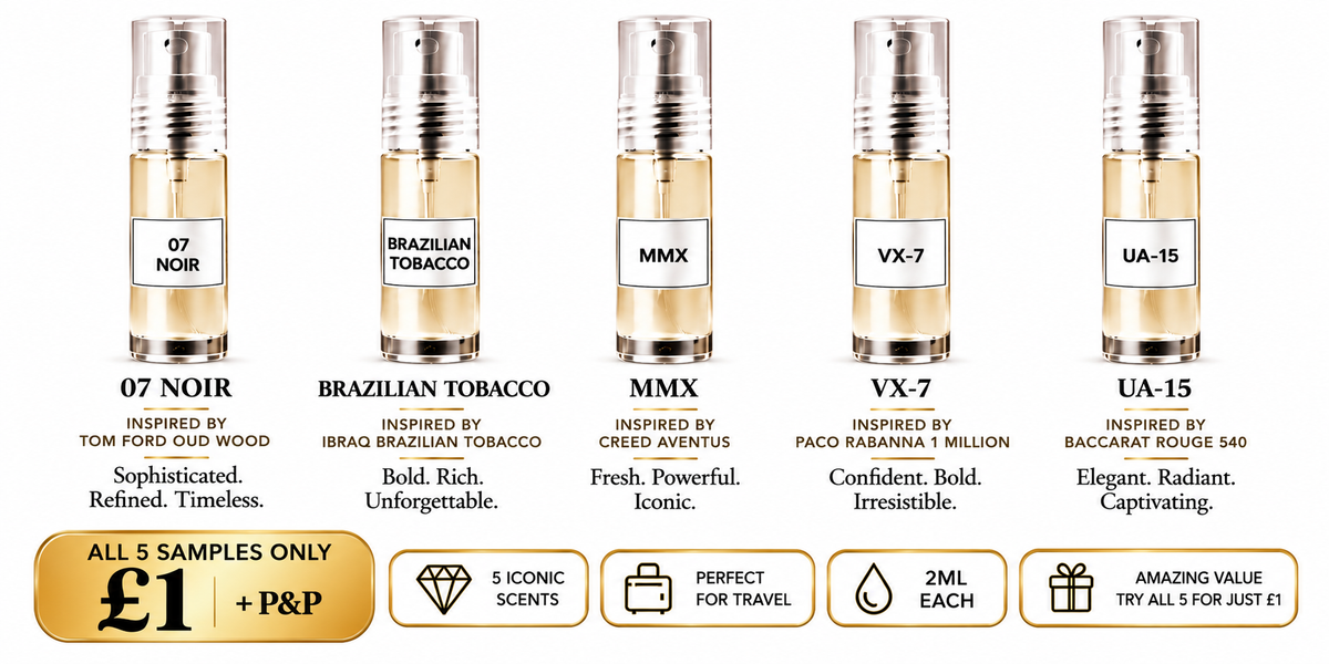 5 x 2ml Perfume 26         Fragrance Samples.